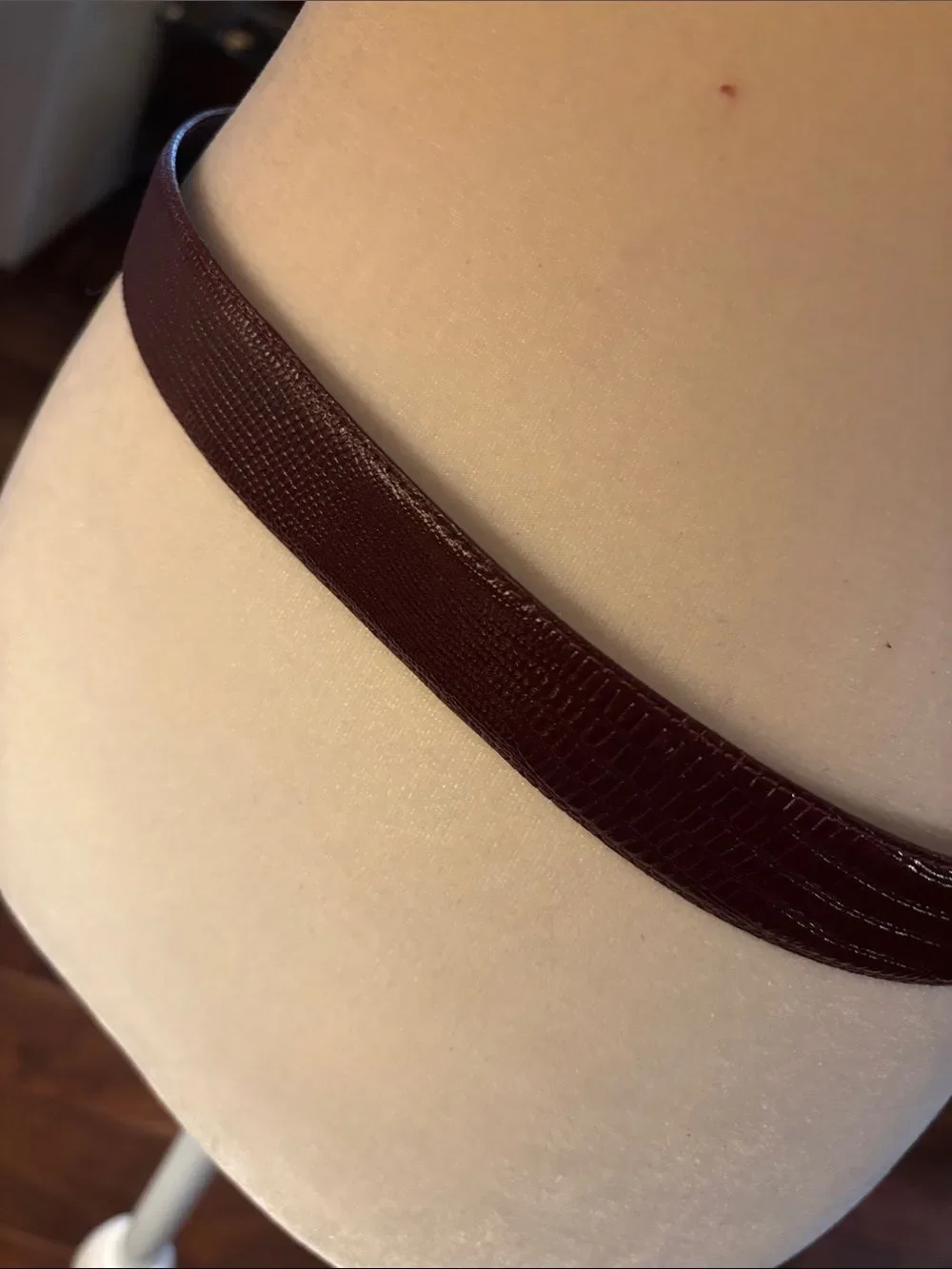 Vintage Haberdashers Women’s Croc Textured Leather Belt - M